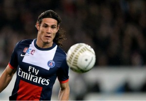 Cavani con la maglia del PSG