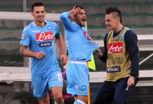 Insigne festeggia a modo suo la seconda rete al Verona