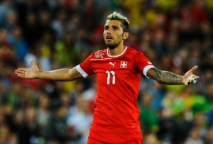 Behrami con la maglia della Nazionale svizzera